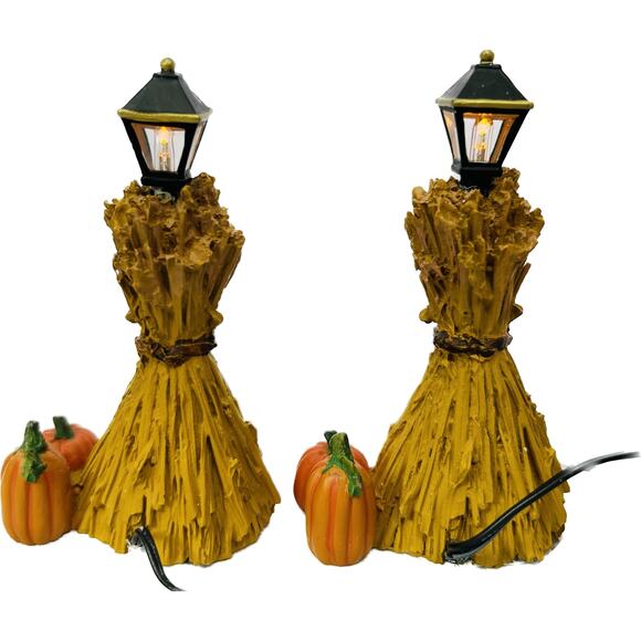 Department 56 CORN STALK LANTERNS Set of 2 in Box with Lights - Picture 6 of 12